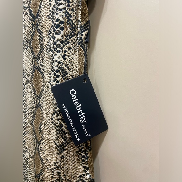 NWT Celebrity Fashion by Hera collection snake print jumpsuit - Picture 5 of 8